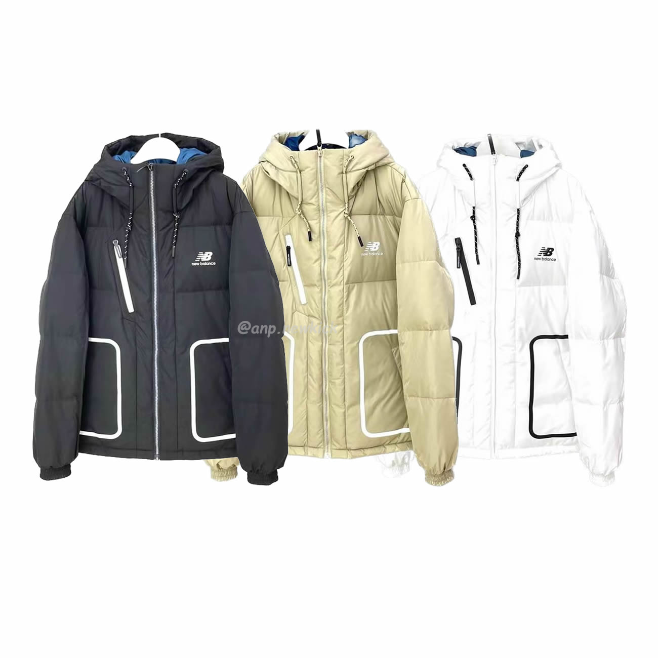 New Balance Nb Thickened Warm Down Jacket White Beige Black (1) - www.newkick.vip